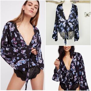 Free people forties feels black body suit